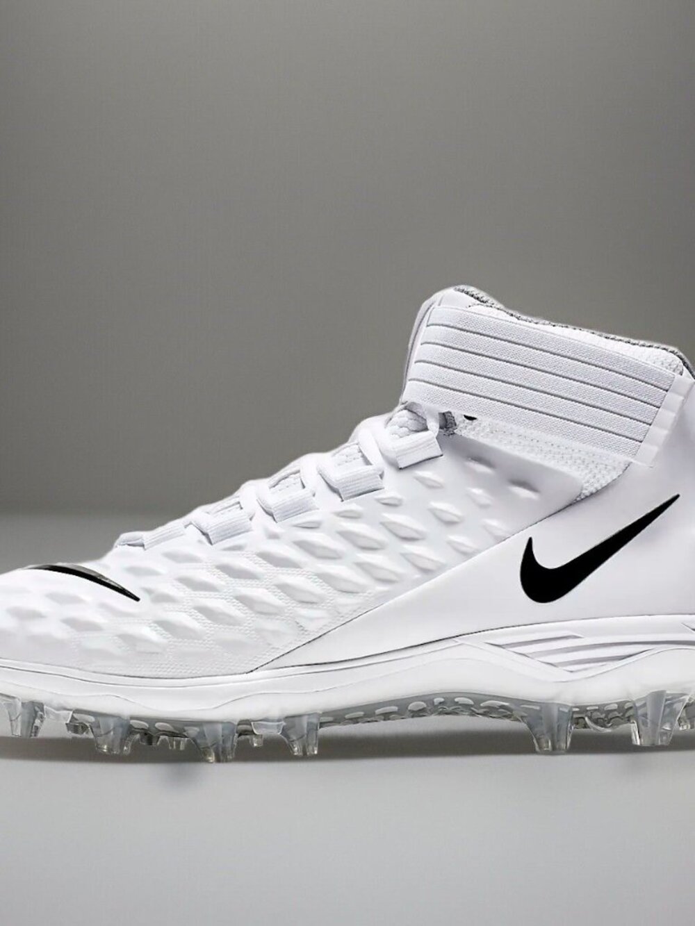 Size 9.5 - Nike Force Savage Pro 2 White Football Cleat Mid AH4000-100 BRAND NEW